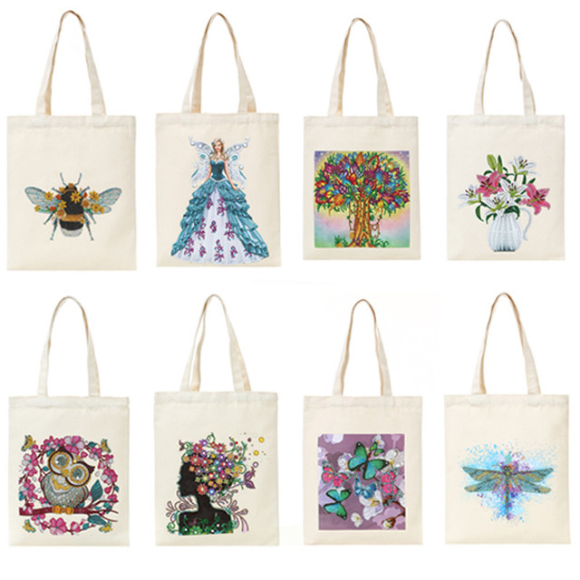 Bag Diamonds Diamond Painting  Diy Embroidery Tote Bag Kit - Diy Diamond  Painting - Aliexpress